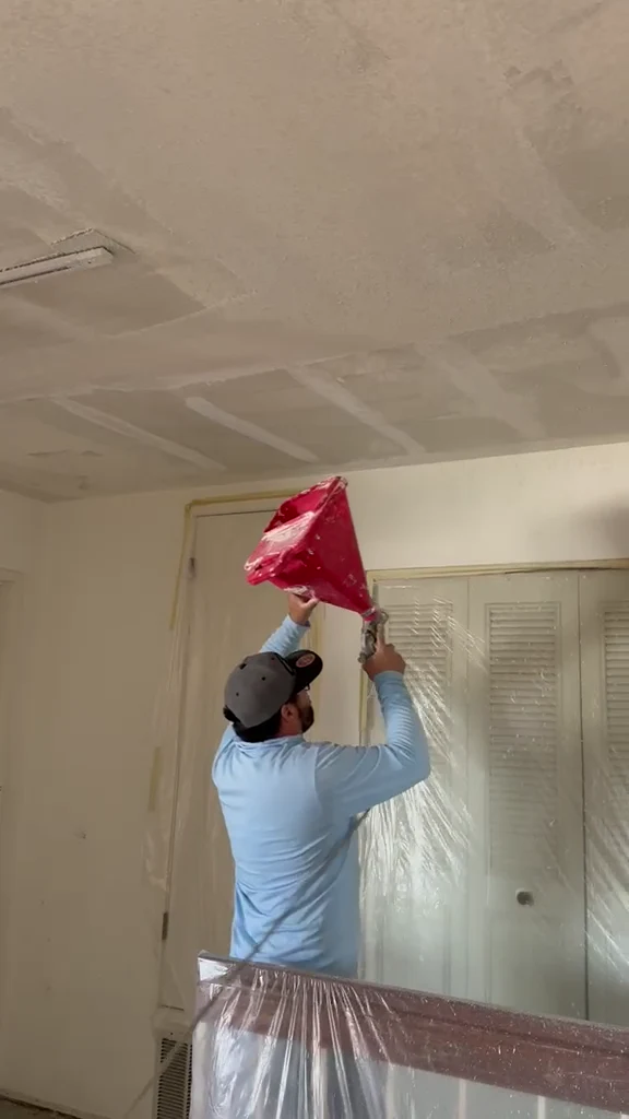 Interior painting and ceiling preparation