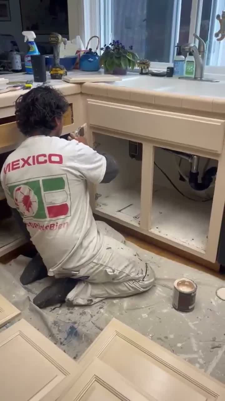 WT Painting cabinets project video